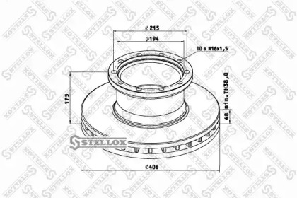 Тормозной диск STELLOX 85-00708-SX