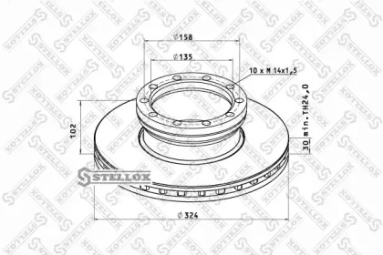 Тормозной диск STELLOX 85-00709-SX