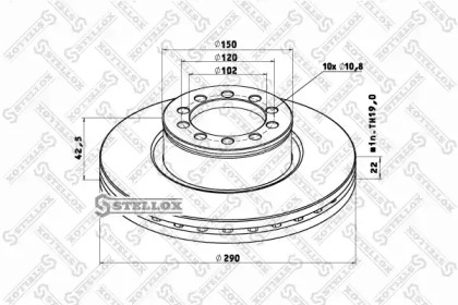 Тормозной диск STELLOX 85-00766-SX