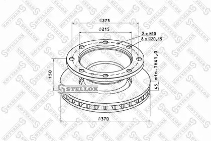 Тормозной диск STELLOX 85-00781-SX