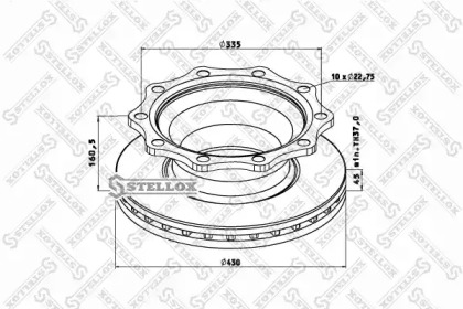 Тормозной диск STELLOX 85-00814-SX