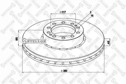 Тормозной диск STELLOX 85-00818-SX