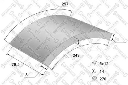 Комплект колодки тормозной накладки STELLOX 85-00904-SX