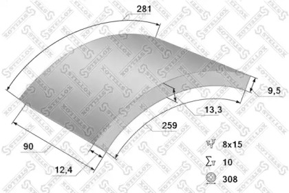 Комплект колодки тормозной накладки STELLOX 85-00906-SX