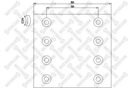 Комплект колодки тормозной накладки STELLOX 85-00962-SX