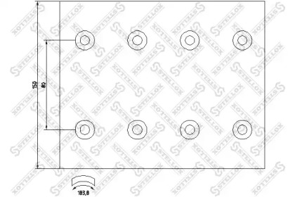 Комплект колодки тормозной накладки STELLOX 85-01093-SX