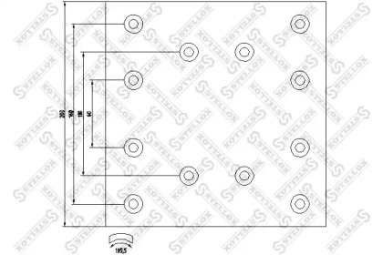 Комплект колодки тормозной накладки STELLOX 85-01249-SX