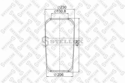 Баллон пневматической рессоры STELLOX 90-08840-SX