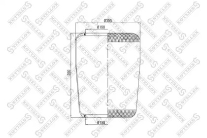 Баллон пневматической рессоры STELLOX 90-36334-SX