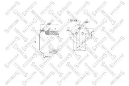Баллон пневматической рессоры STELLOX 90-61980-SX