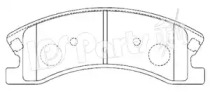 Комплект тормозных колодок IPS Parts IBD-1091