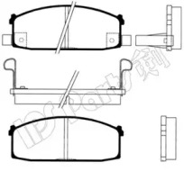 Комплект тормозных колодок IPS Parts IBD-1141