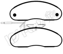 Комплект тормозных колодок IPS Parts IBD-1196