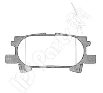 Комплект тормозных колодок IPS Parts IBR-1200