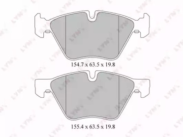 Комплект тормозных колодок LYNXauto BD-1414