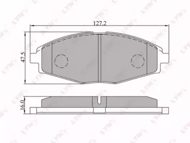 Комплект тормозных колодок LYNXauto BD-1801