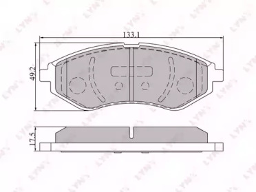 Комплект тормозных колодок LYNXauto BD-1803