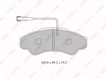 Комплект тормозных колодок LYNXauto BD-2216