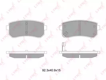 Комплект тормозных колодок LYNXauto BD-3628