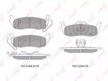 Комплект тормозных колодок LYNXauto BD-4204