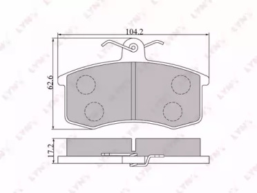 Комплект тормозных колодок LYNXauto BD-4605