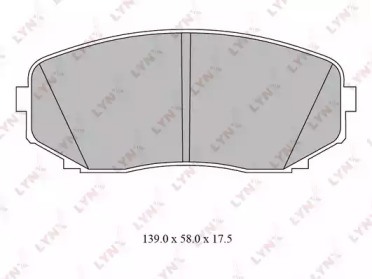 Комплект тормозных колодок LYNXauto BD-5116