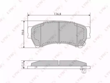 Комплект тормозных колодок LYNXauto BD-5118