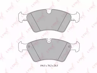 Комплект тормозных колодок LYNXauto BD-5330