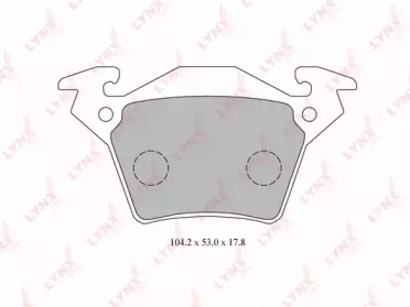 Комплект тормозных колодок LYNXauto BD-5347