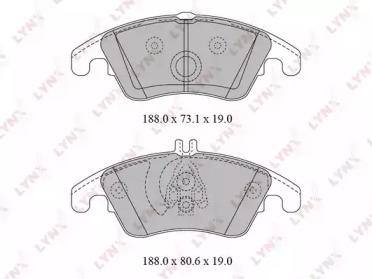 Комплект тормозных колодок LYNXauto BD-5350