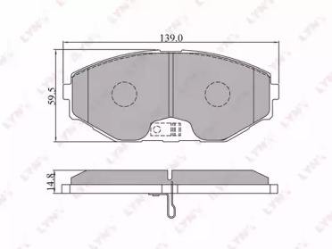 Комплект тормозных колодок LYNXauto BD-5705