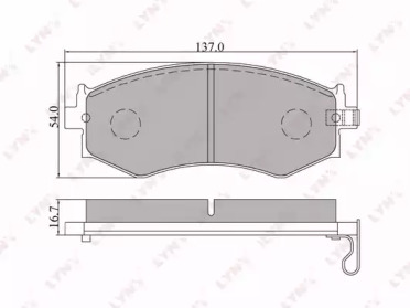 Комплект тормозных колодок LYNXauto BD-5708