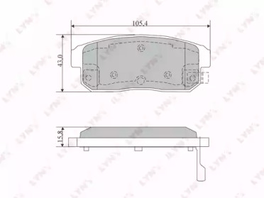 Комплект тормозных колодок LYNXauto BD-5719