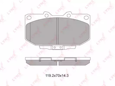 Комплект тормозных колодок LYNXauto BD-5720