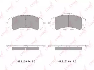 Комплект тормозных колодок LYNXauto BD-6114