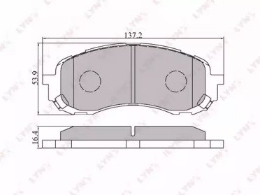 Комплект тормозных колодок LYNXauto BD-7102