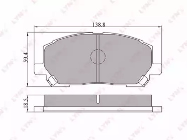 Комплект тормозных колодок LYNXauto BD-7506