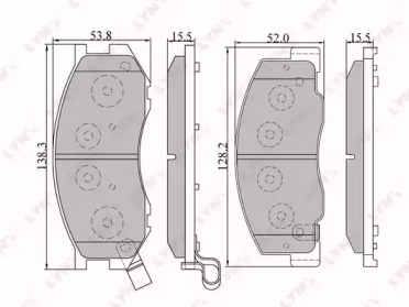 Комплект тормозных колодок LYNXauto BD-7515
