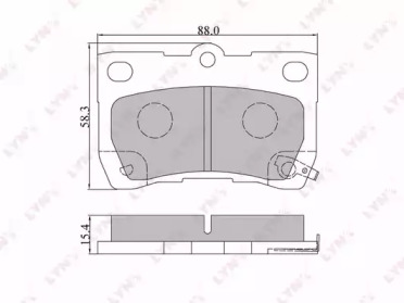 Комплект тормозных колодок LYNXauto BD-7544