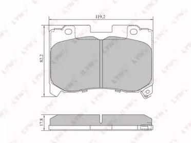 Комплект тормозных колодок LYNXauto BD-7561