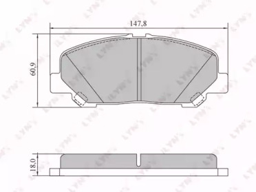 Комплект тормозных колодок LYNXauto BD-7576