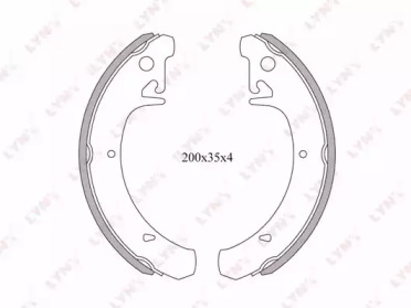 Комлект тормозных накладок LYNXauto BS-4601