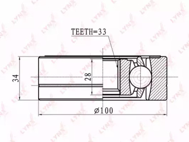 Шарнирный комплект LYNXauto CI-8015