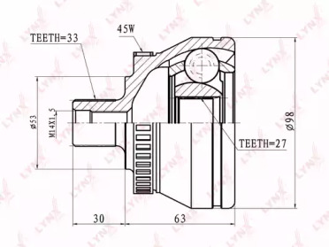 Шарнирный комплект LYNXauto CO-1222A