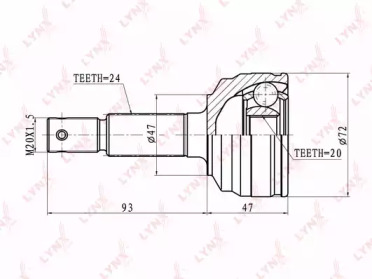 Шарнирный комплект LYNXauto CO-1820