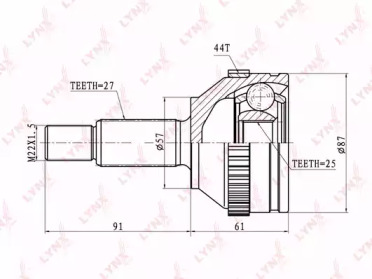 Шарнирный комплект LYNXauto CO-3007A