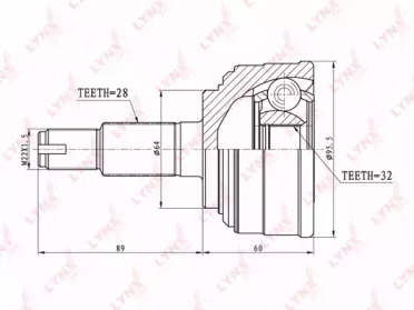 Шарнирный комплект LYNXauto CO-3415