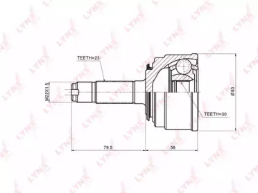 Шарнирный комплект LYNXauto CO-3426