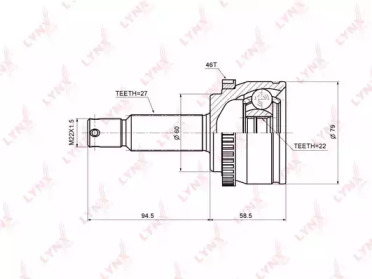 Шарнирный комплект LYNXauto CO-3635A