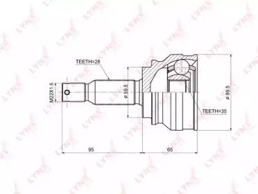 Шарнирный комплект LYNXauto CO-3644